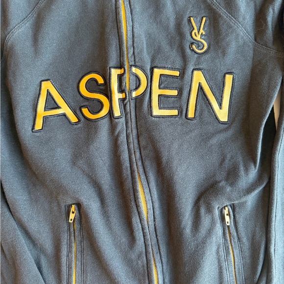 Victoria's Secret “Angel” Black and Gold Zip-Up Jacket - Picture 2 of 7